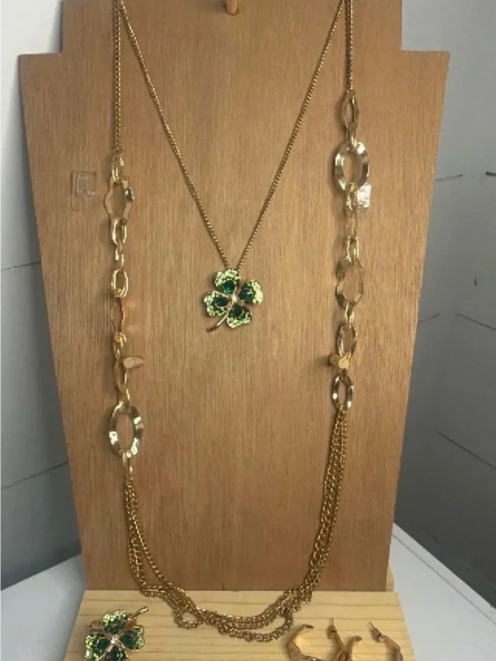 paparazzi Gold Multi-Layer Necklace Set with Pastel Blue Yellow Orange Accents